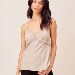 Meri Lace Trim Cami - Lovestitch (White)